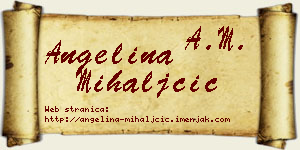Angelina Mihaljčić vizit kartica